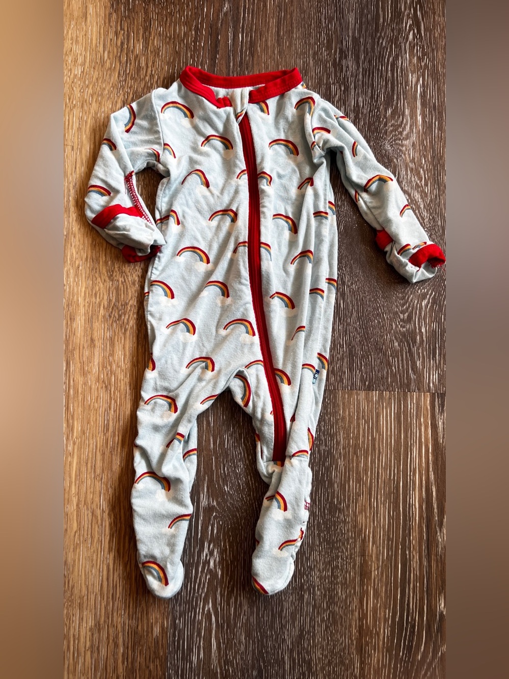 🌈❤️KICKEE PANTS NEWBORN RAINBOW FOOTED ONESIE❤️🌈